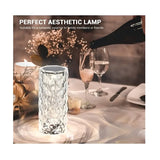 Bedside Acrylic Table Lamp | Led Diamond Touch Lamp With Remote