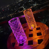 Bedside Acrylic Table Lamp | Led Diamond Touch Lamp With Remote