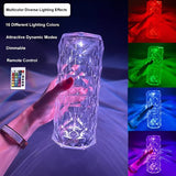 Bedside Acrylic Table Lamp | Led Diamond Touch Lamp With Remote