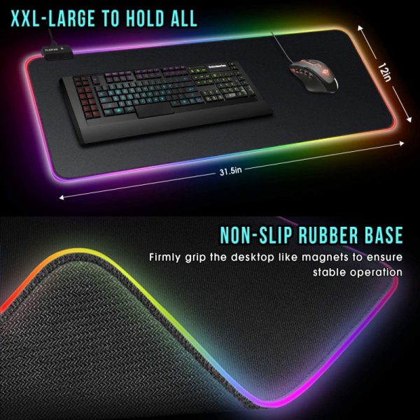 Rgb Gaming Mouse Pad With Rgb Lights